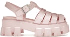 Prada Monolith Goma Espuma 55mm Sandalias Alabastro Rosa