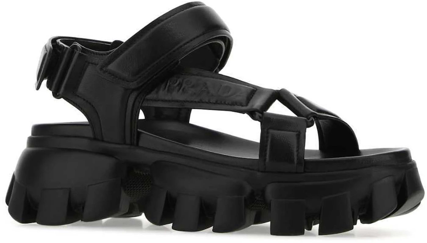 Prada Nastro Sandal Black Leather - 1X832M 038 F0002 - US
