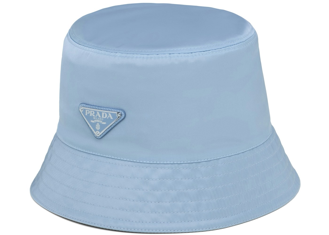 Prada men's nylon bucket hat with logo Clearance