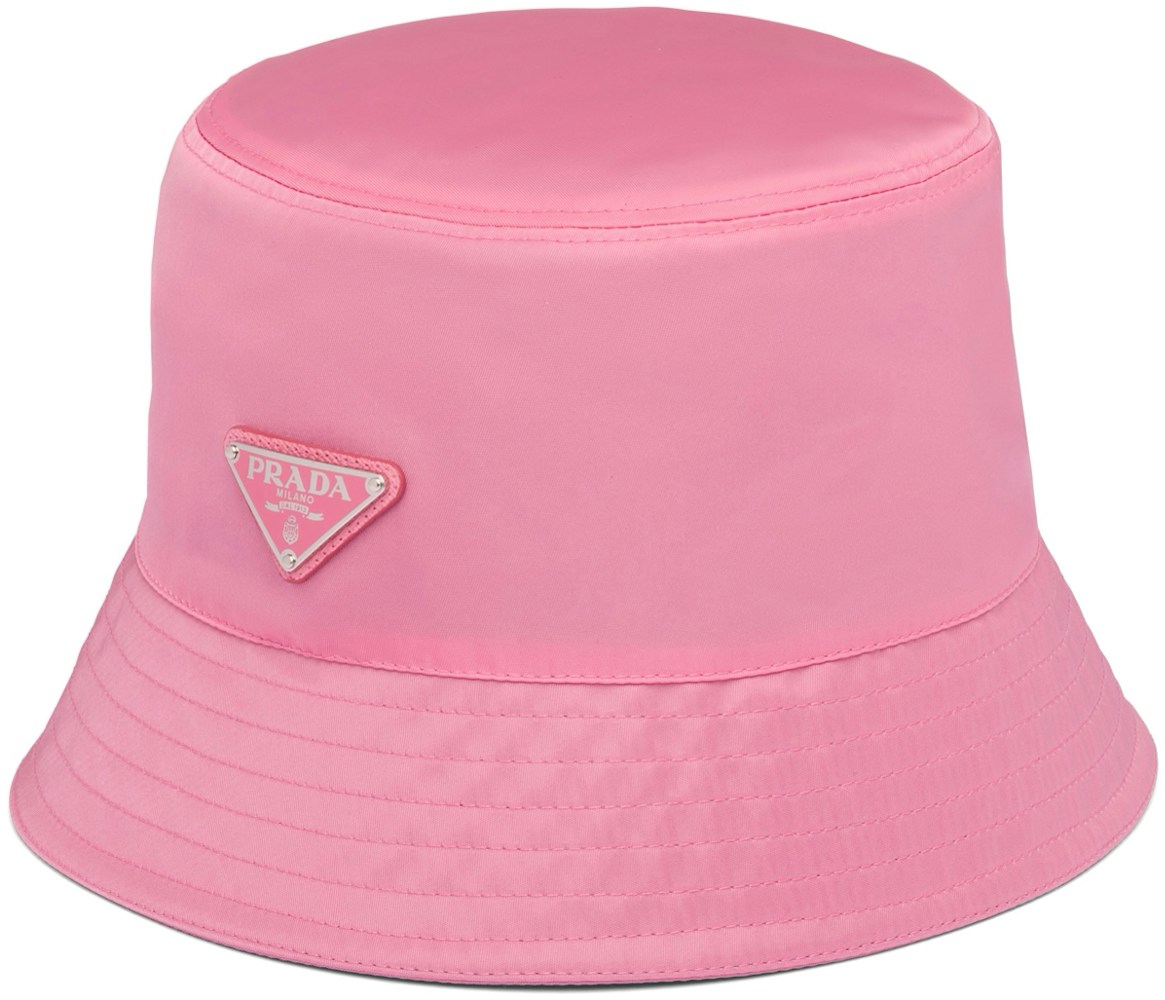 Prada Nylon Bucket Hat Begonia Pink in Nylon with Silver-tone