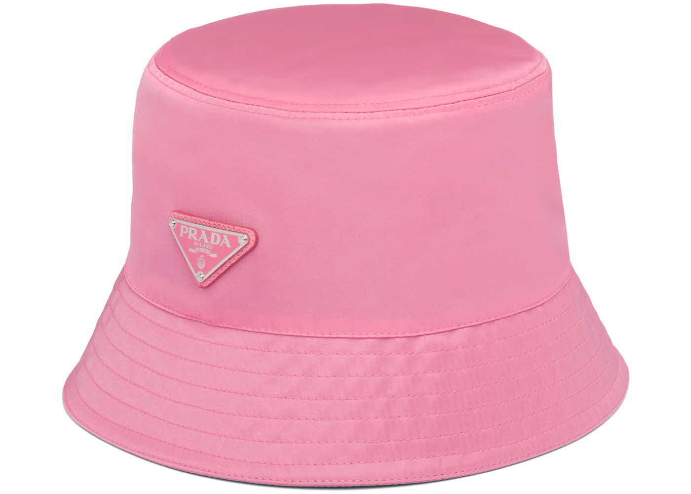 Prada Nylon Bucket Hat Begonia Pink in Nylon with Silver-tone - US