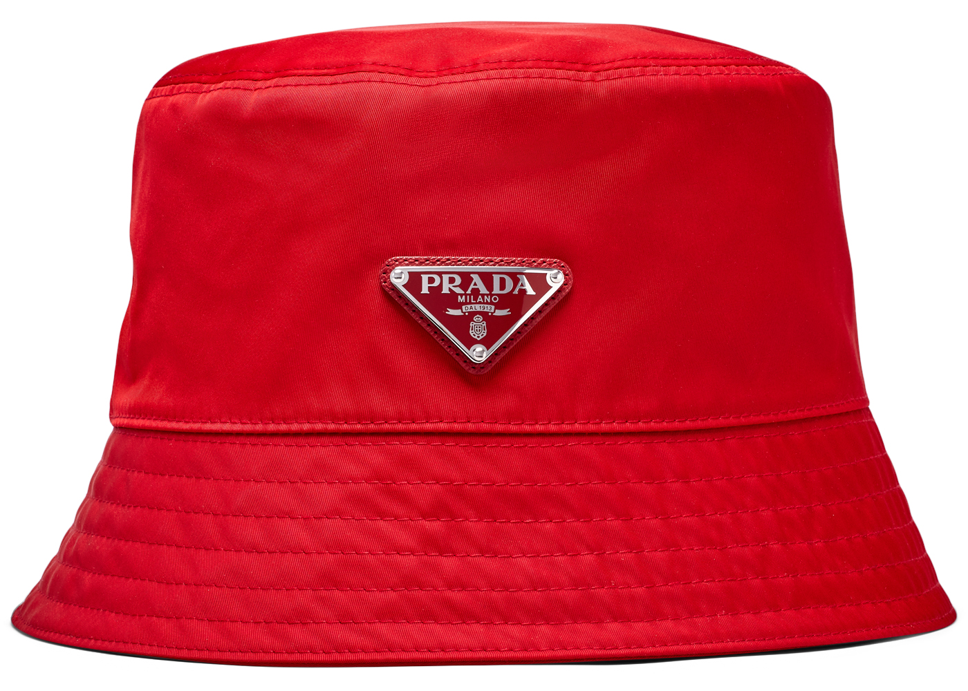 Prada Nylon Bucket Hat Red
