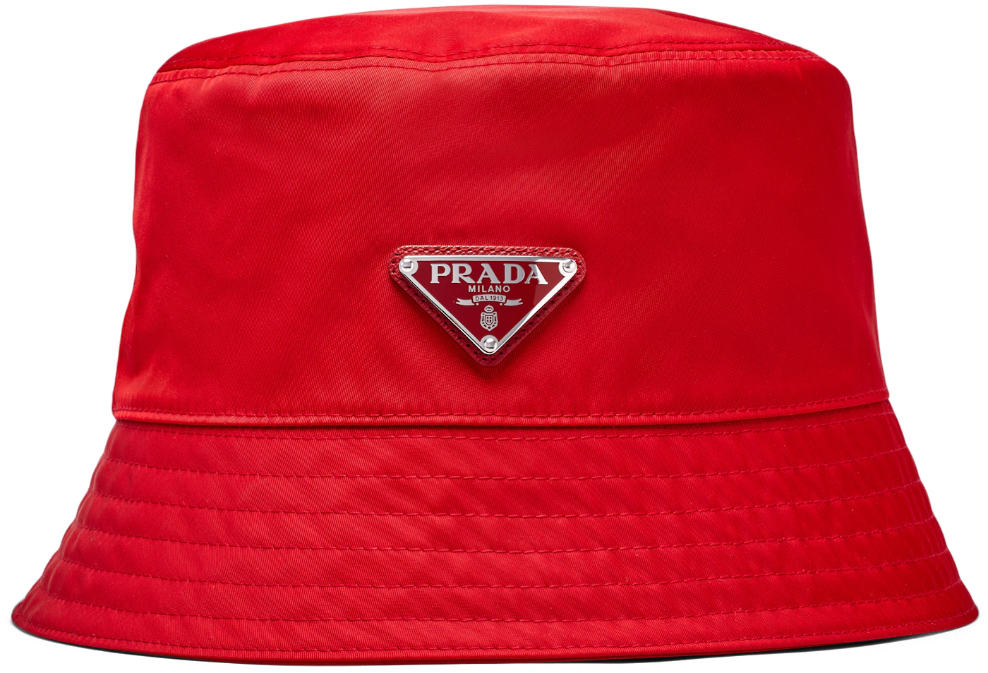 Prada Nylon Bucket Hat Red in Nylon with Silver-tone - US