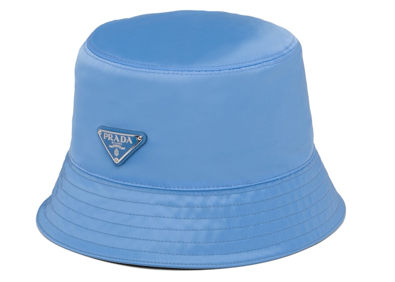 Prada Nylon Bucket Hat Periwinkle Blue in Nylon with Silver-tone - US