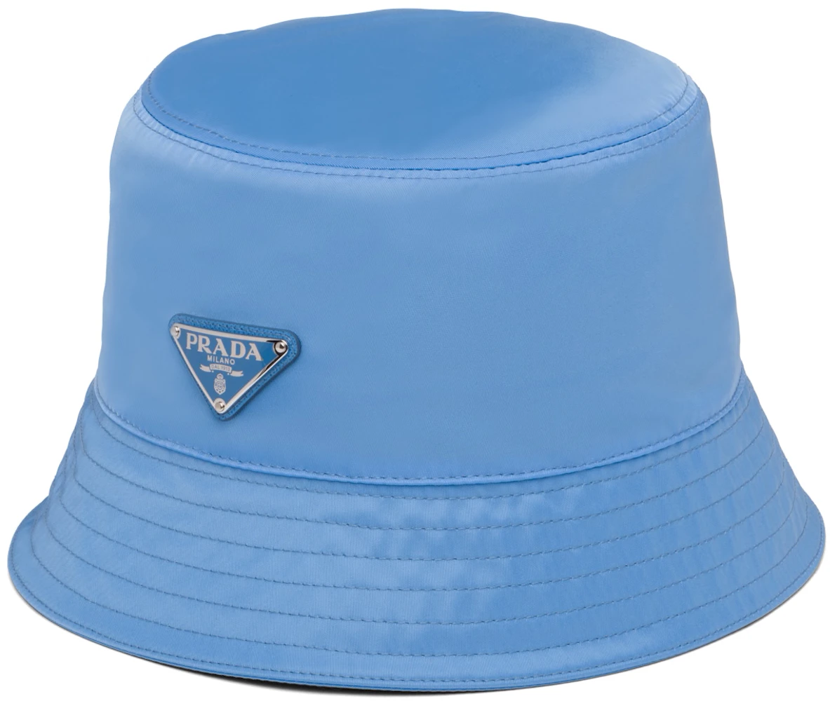 Prada Nylon Bucket Hat Periwinkle Blue, Size M