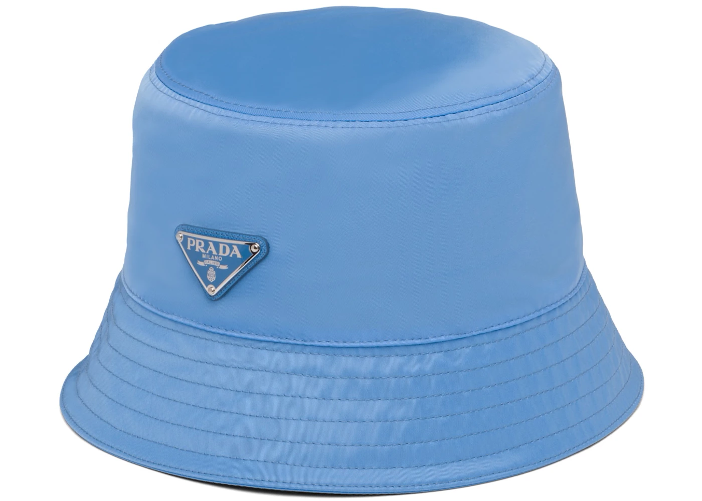 Prada Nylon Bucket Hat Periwinkle Blue, Size M