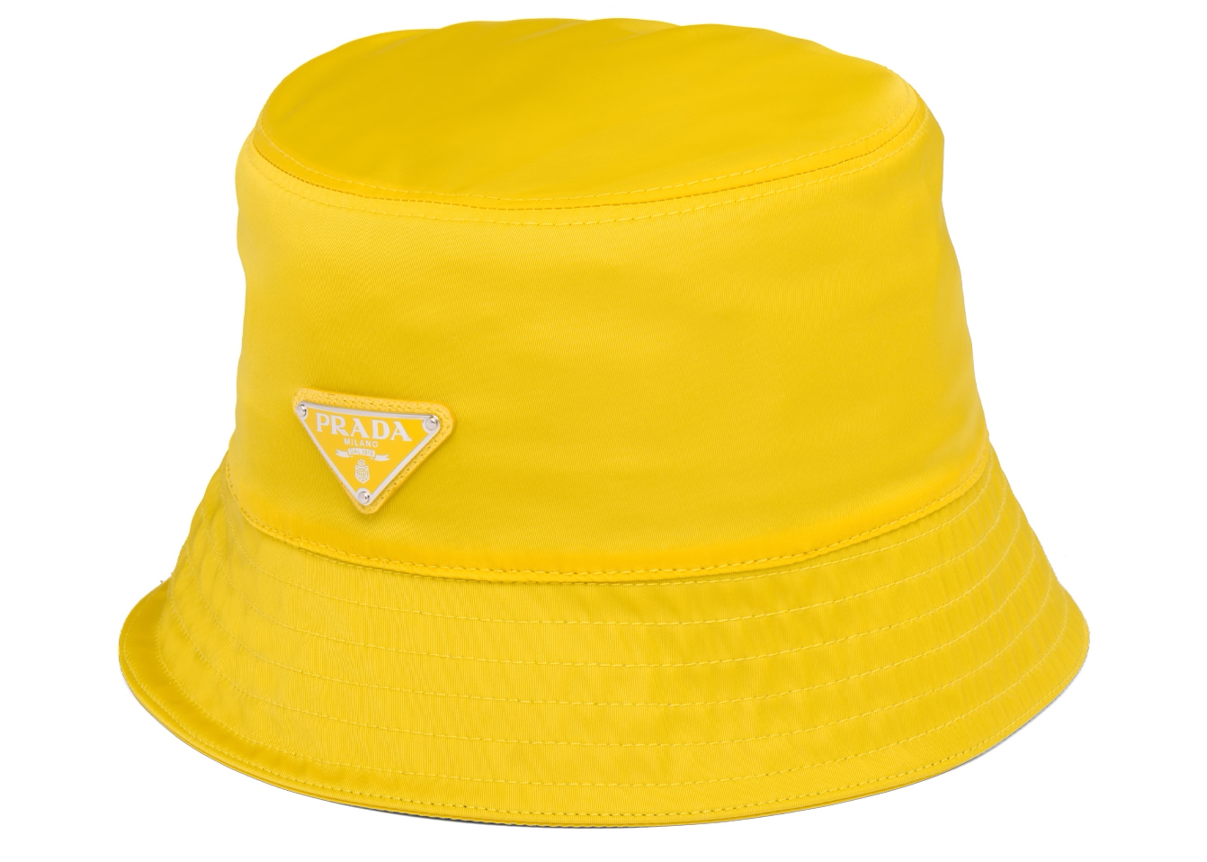 Prada Nylon Bucket Hat Pineapple Yellow in Nylon with Silver-tone - US