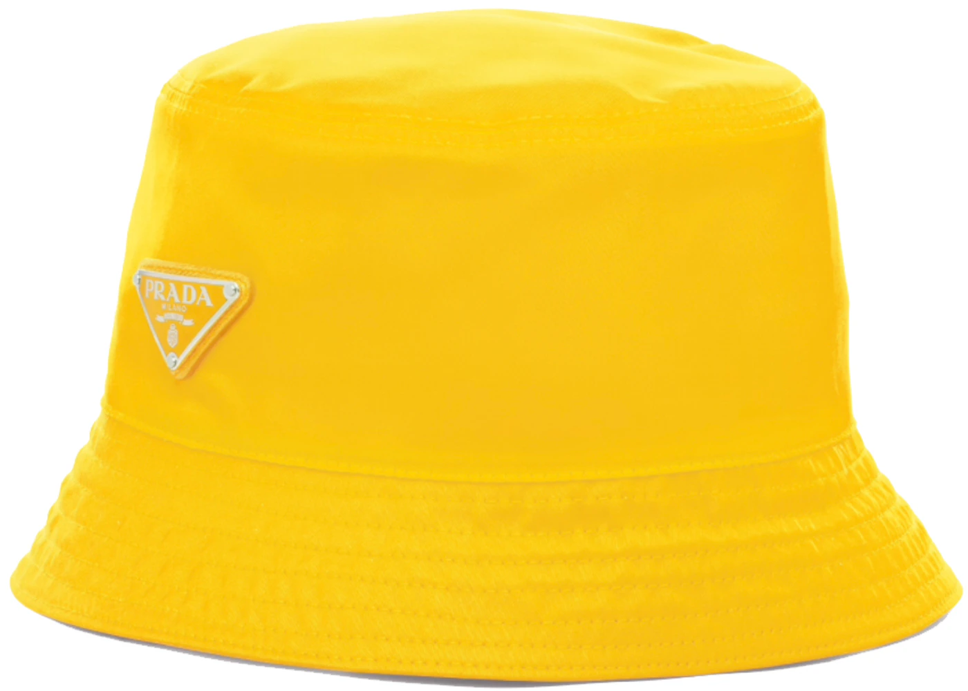 Prada Nylon Bucket Hat Yellow in Nylon with Silver-tone - US