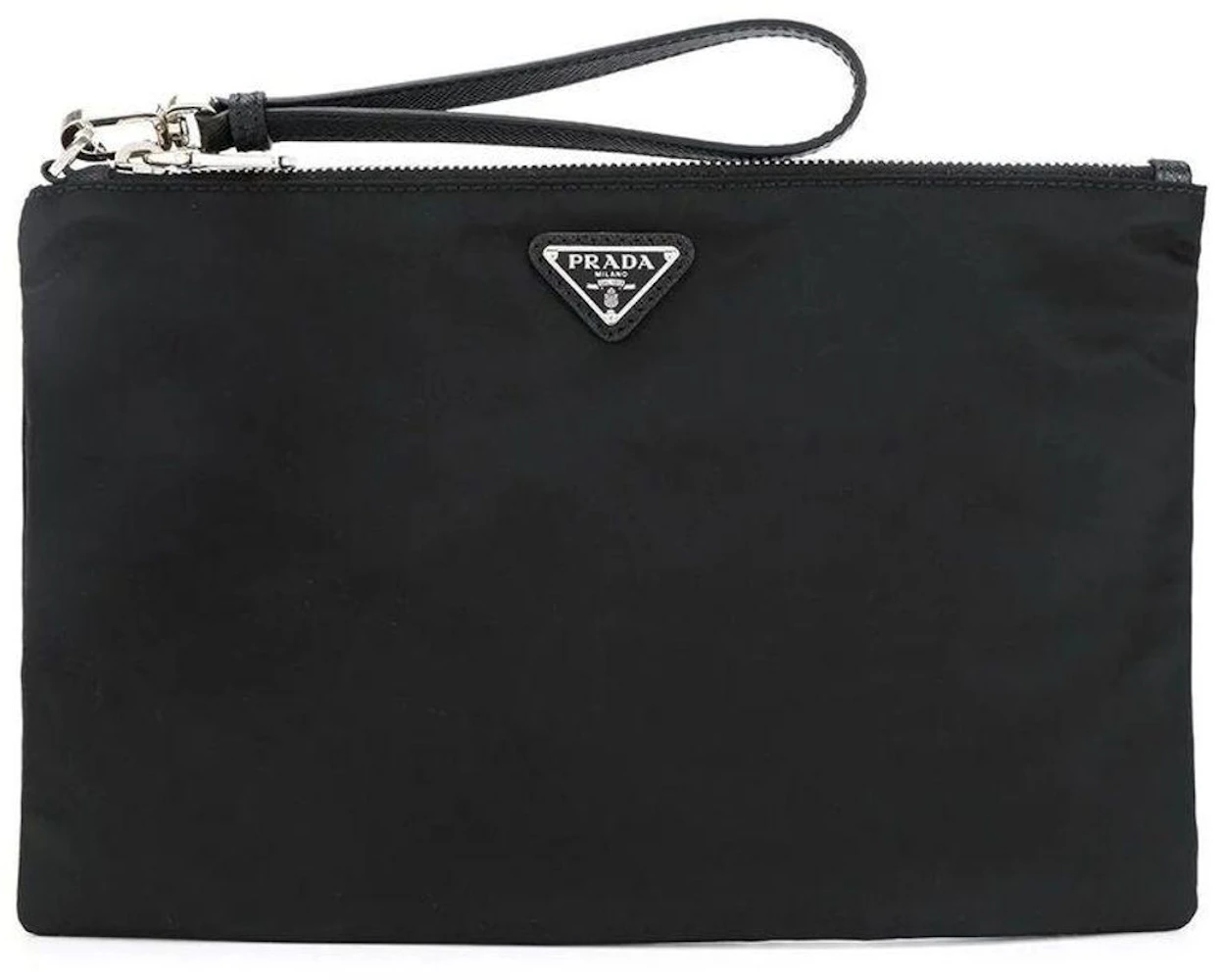 Prada Nylon Clutch Bag Small Black in Nylon - GB