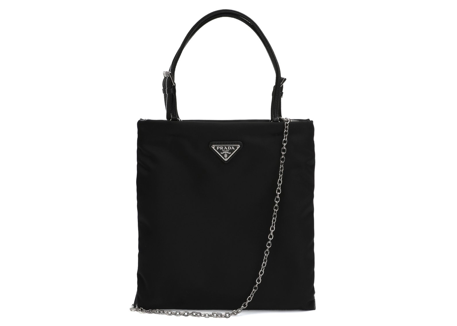 Prada Nylon Shoulder Bag Black in Nylon with Silver-tone