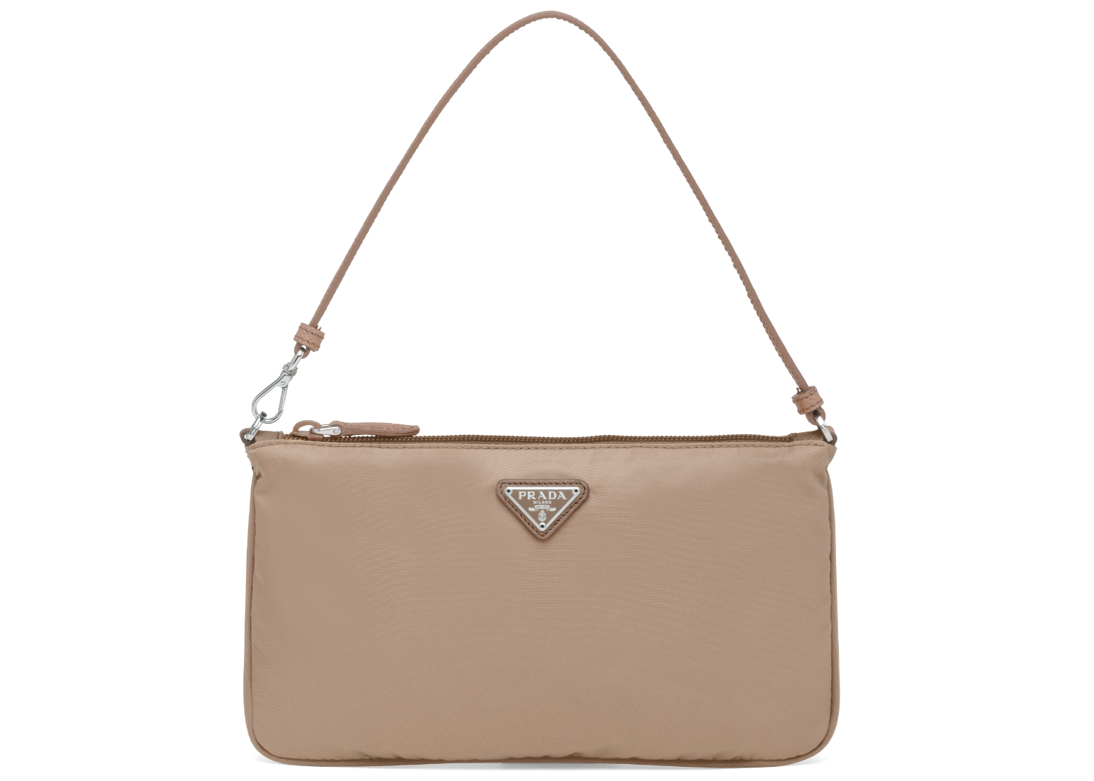 prada nylon mini bag beige