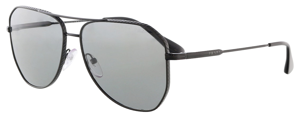 Pre-owned Prada Oval Sunglasses Black (0pr 63xs 1ab08g)