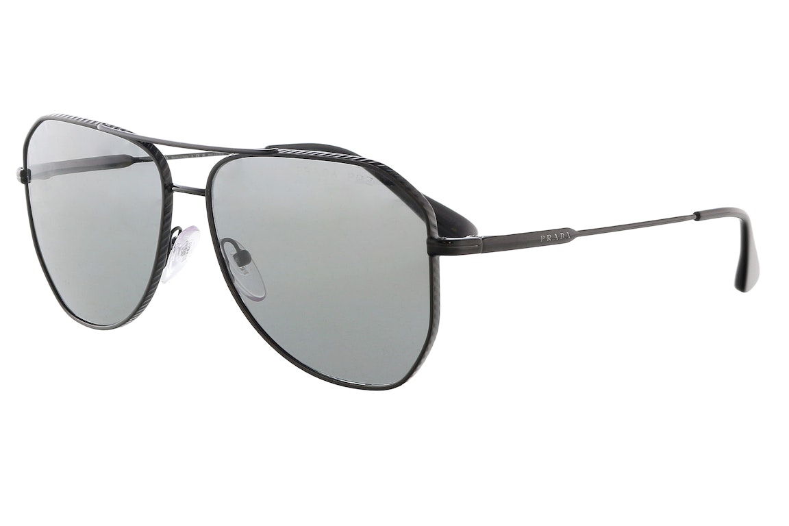 Pre-owned Prada Oval Sunglasses Black (0pr 63xs 1ab08g)