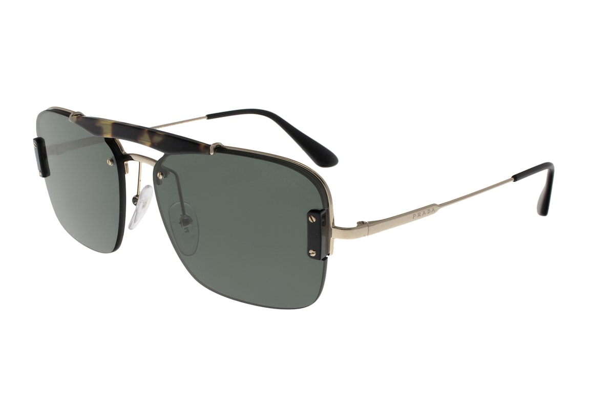 Pre-owned Prada Oval Sunglasses Medium Havana/pale Gold (pr56vs 09r254 Conceptual)