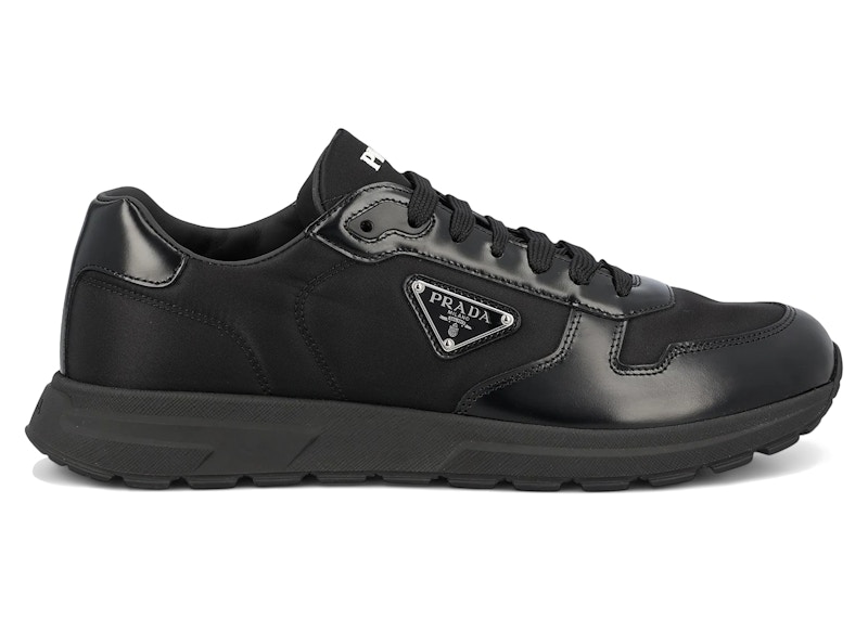 Prada PRAX 01 Sneakers Re-Nylon Brushed Leather Black メンズ