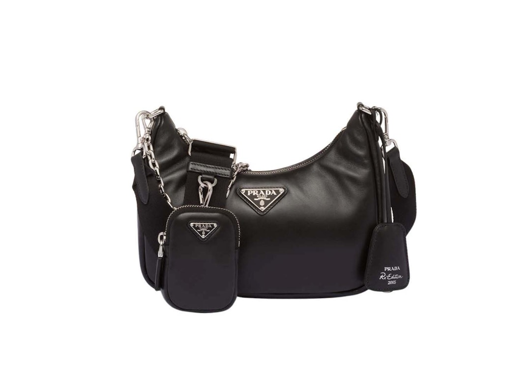 Pre-owned Prada Padded Nappa-leather Re-edition Shoulder Bag Black