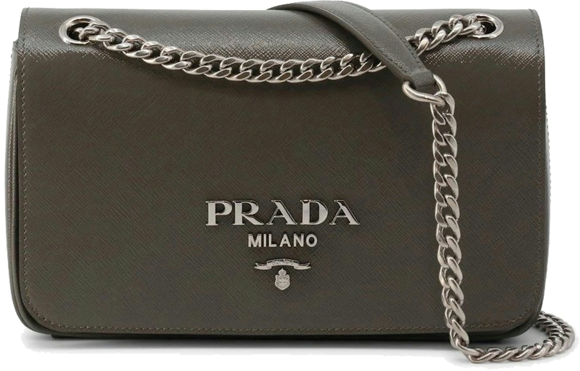 Prada - Alabaster Saffiano Leather Pouch Shoulder Bag
