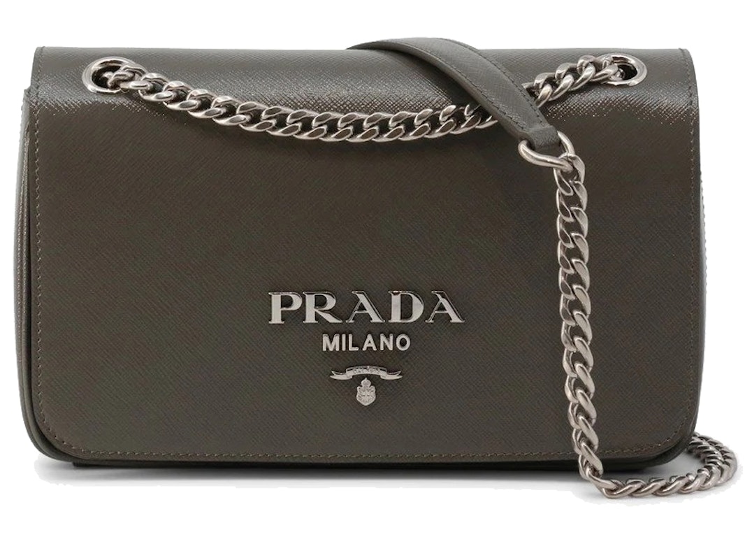 Pre-owned Prada Pattina Shoulder Bag Small Marble
