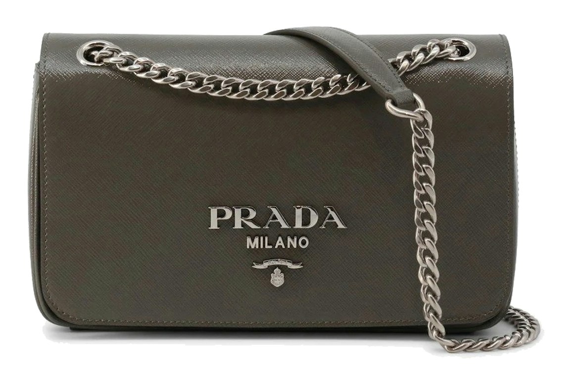 Pre-owned Prada Pattina Shoulder Bag Small Marble
