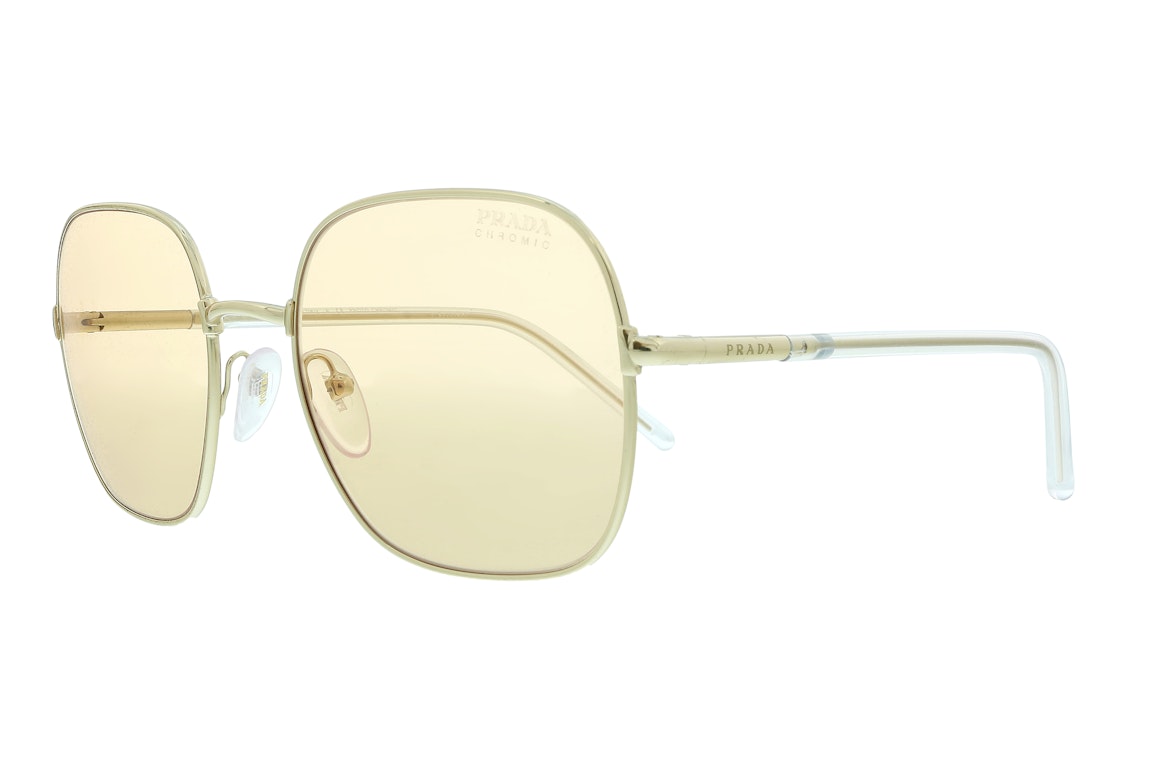 Pre-owned Prada Pillow Sunglasses Pale Gold (0pr 67xs Zvn09d)