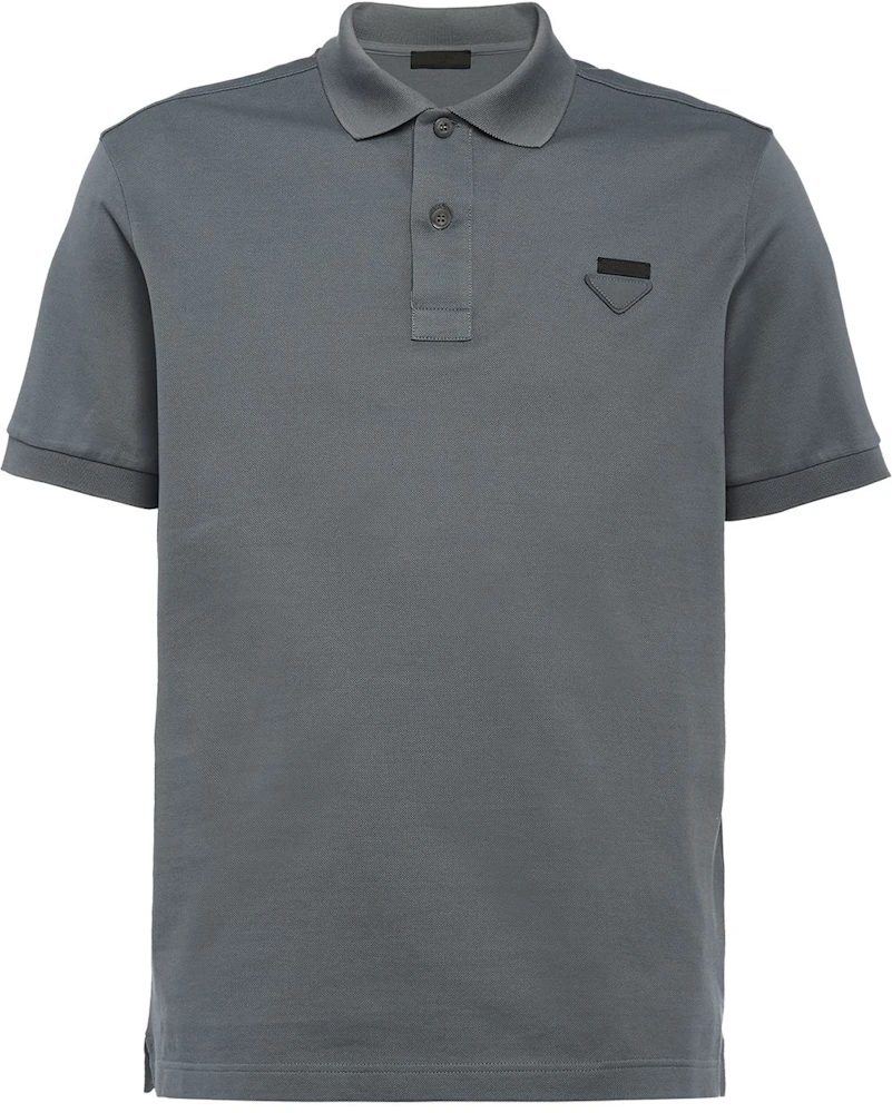 Prada Pique Polo Shirt Grey Men's - SS22 - US