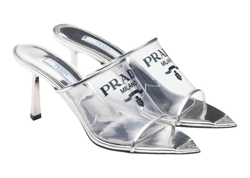 Prada clear outlet heels