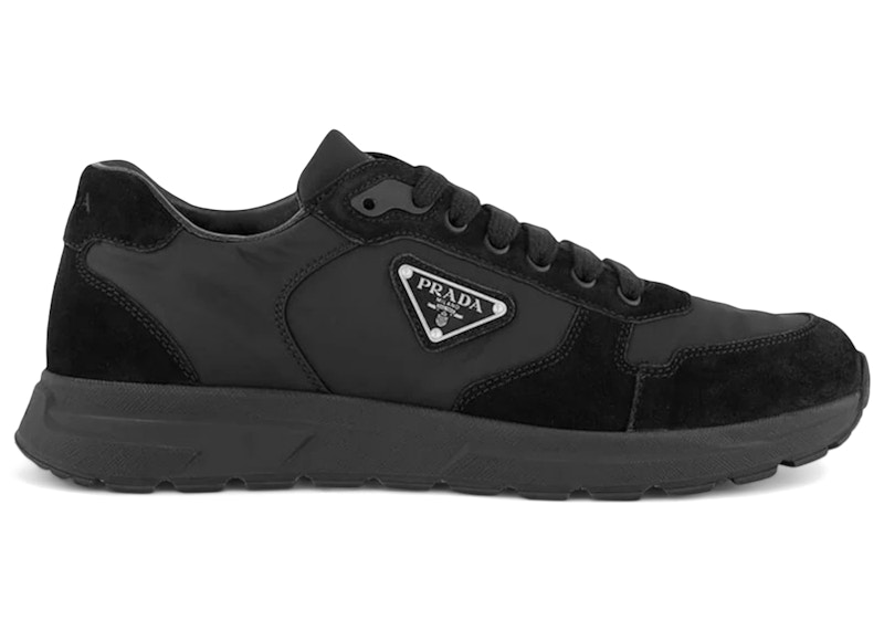 Prada Prax 2.0 Re-nylon and Suede Sneakers Black Men's