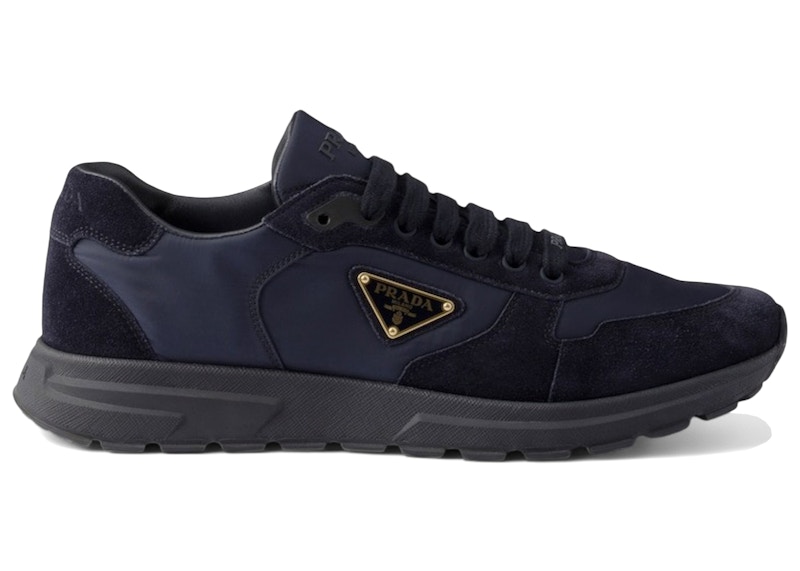 PRADAメンズシューズネイビー Prada Prax 2.0 Re-nylon and Suede Sneakers Navy メンズ