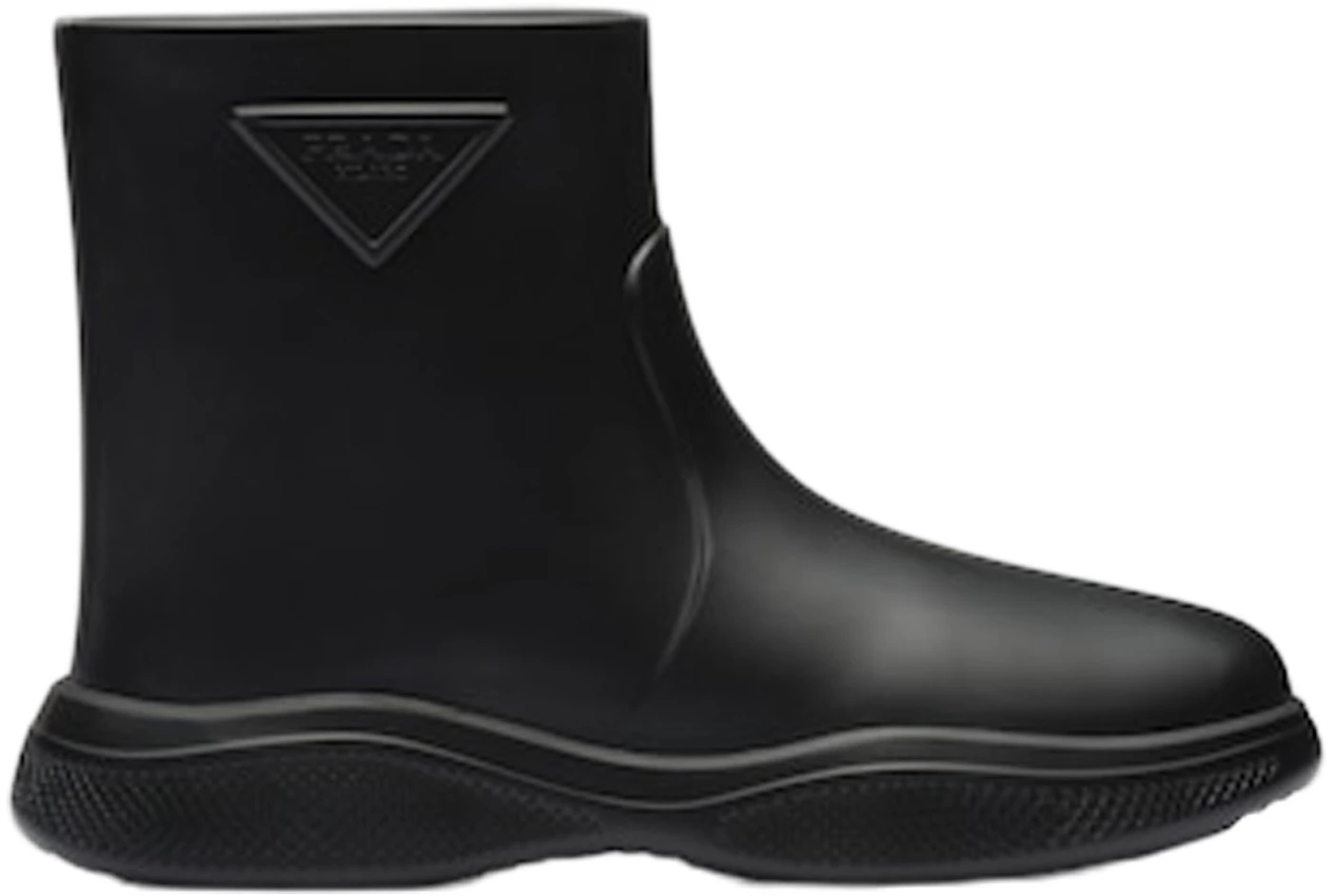 Leather Nylon And Rubber Boots in Black - Prada