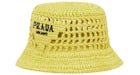 Prada Bast Fischerhut Citron Grün