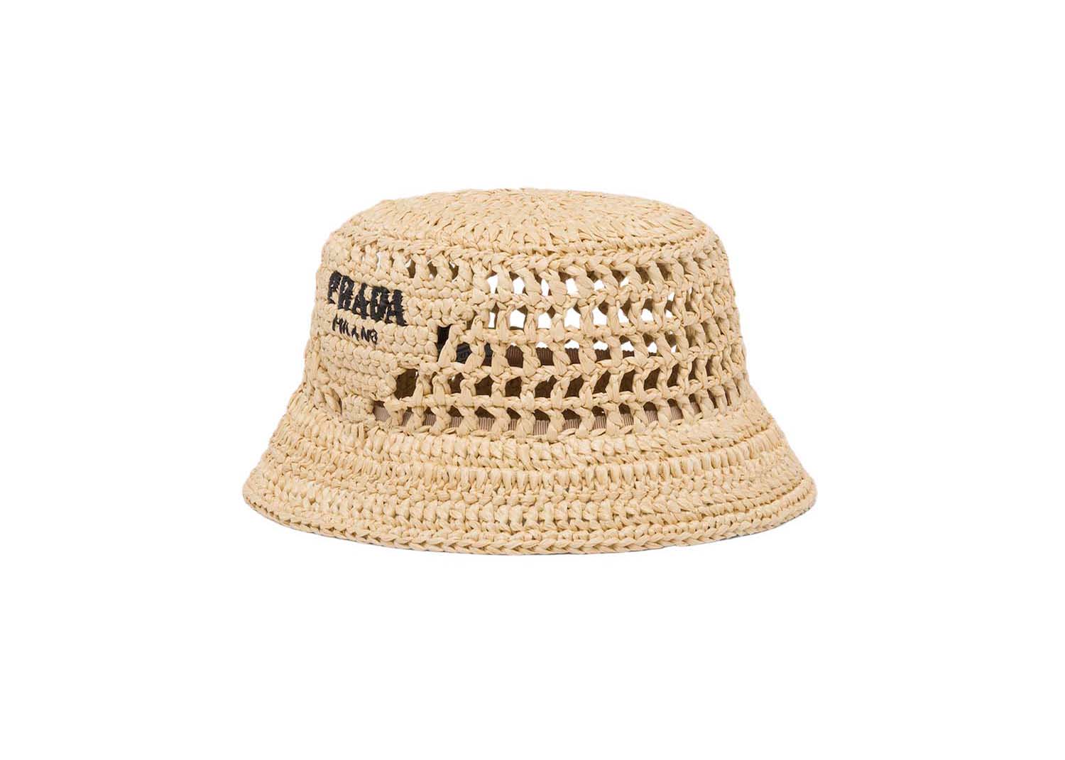 Celine Crochet Cotton Bucket Hat Navy