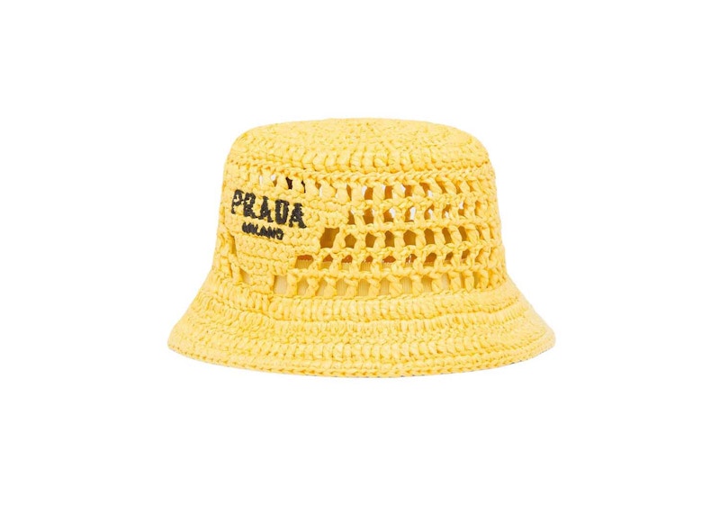 Prada yellow cheap bucket hat