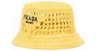 Prada Bast Fischerhut Gelb