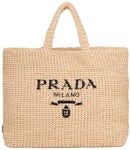 Prada Re-Edition 2005 Raffia Bag (Beige)  Tassen, Gehaakte strandtassen,  Gehaakte portemonnees