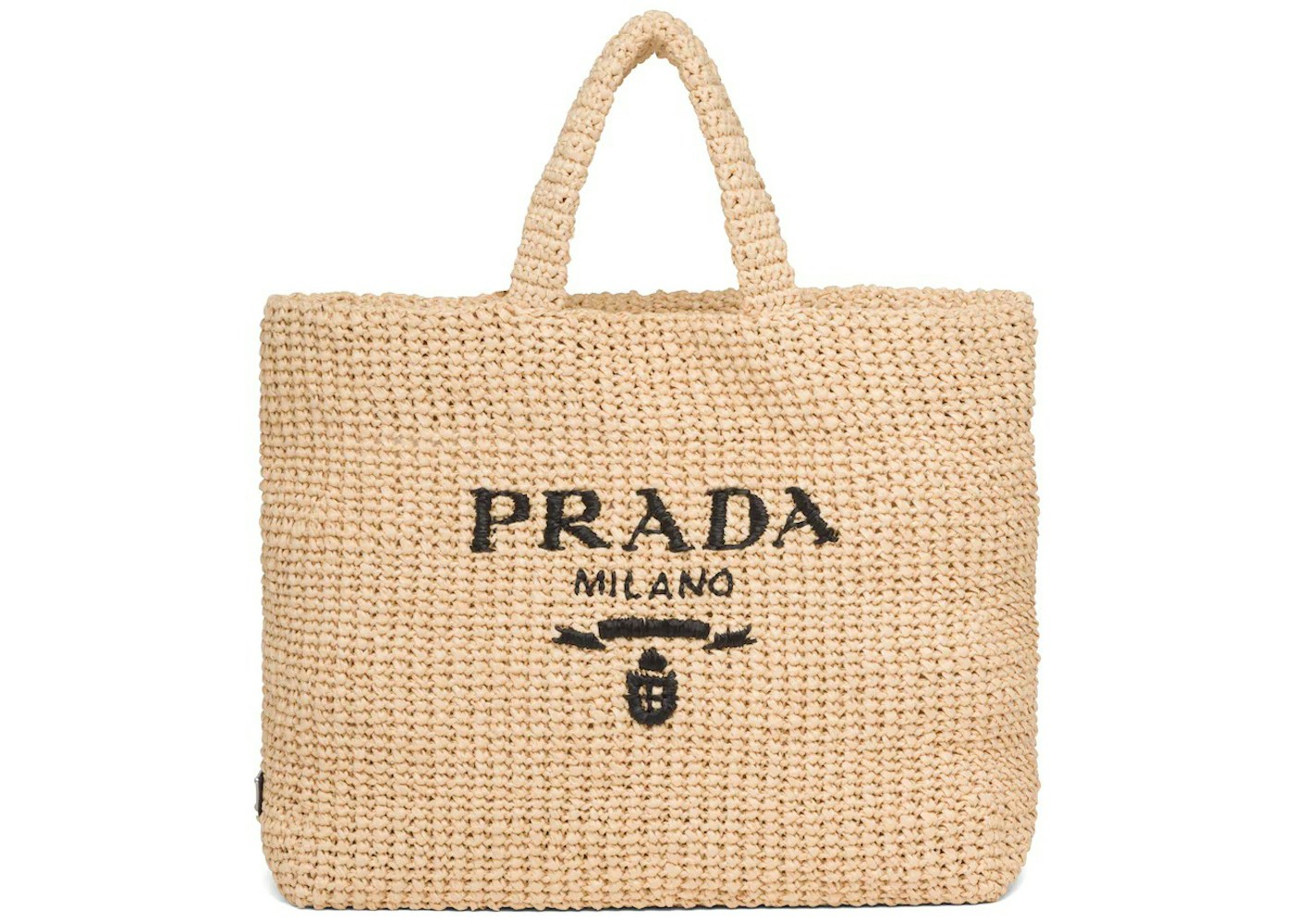 Prada Raffia Tote Bag Brown in Raffia