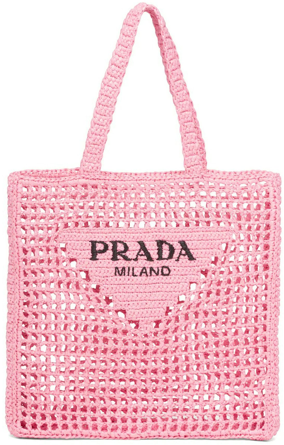 Prada Re-Edition 2005 Raffia Bag Petal Pink in Raffia with Gold