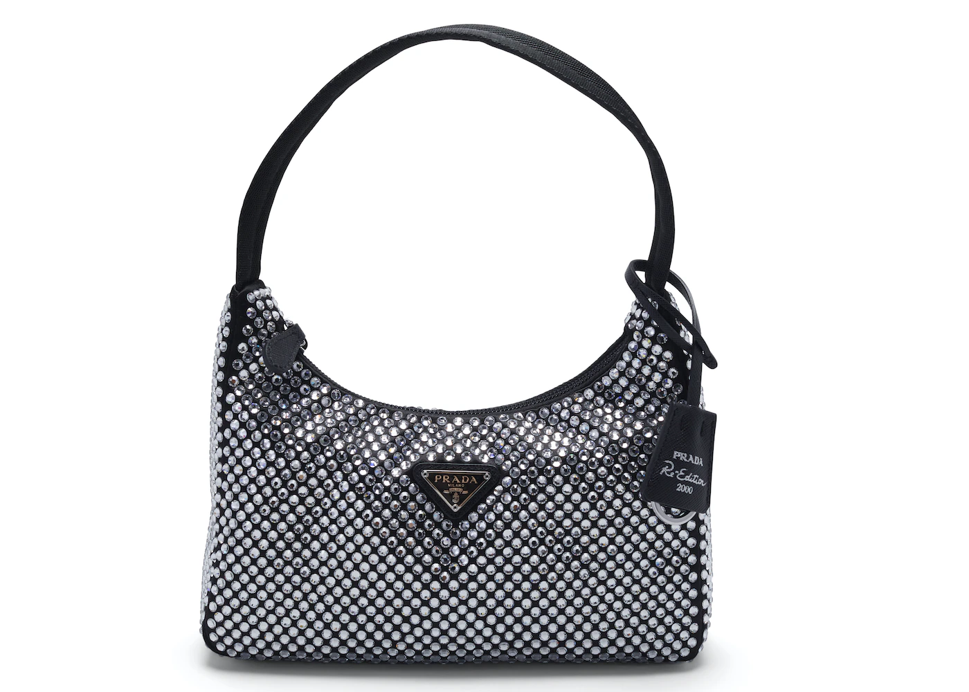 Prada Re-Edition 2000 Crystal Bag in Nylon with Silver-tone