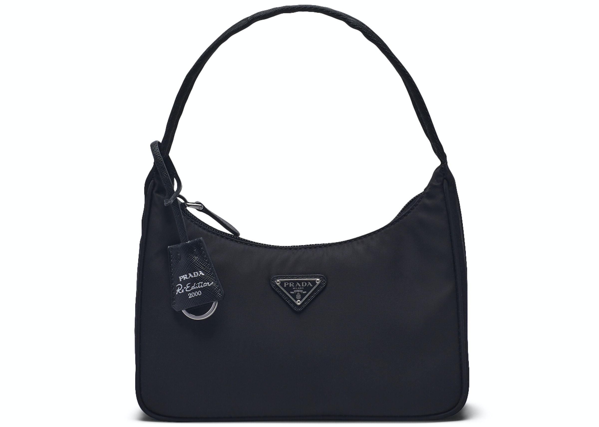 Prada Re-Edition 2000 Mini Bag Nylon Black in Nylon/Saffiano Leather with  Silver-tone - US