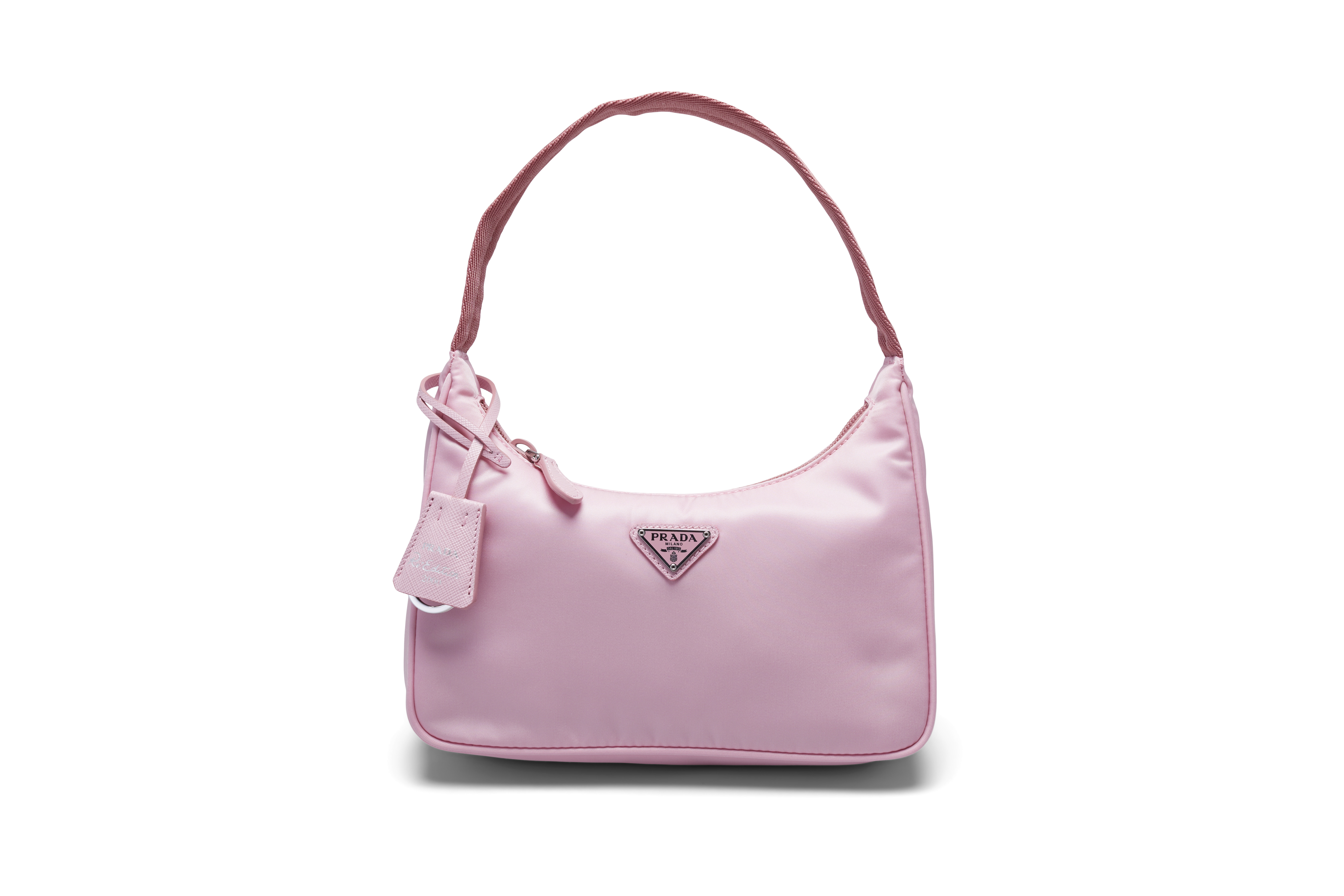 Prada Re-Edition 2000 Mini Bag Nylon Begonia Pink in Nylon/Saffiano Leather  with Silver-tone US