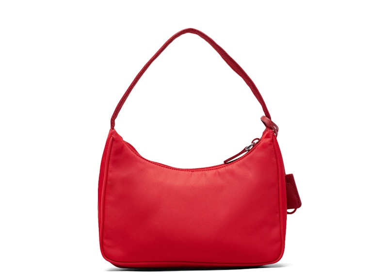 Prada Re Edition 2000 Mini Bag Nylon Red in Nylon Saffiano Leather