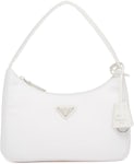 PRADA Satin Crystal Mini Re-Edition Bag White 1283460