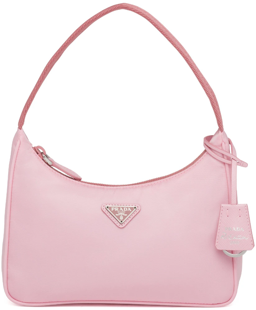 Prada Re-Edition 2005 Shoulder Bag Nylon Begonia Pink in Nylon with  Silver-tone - US