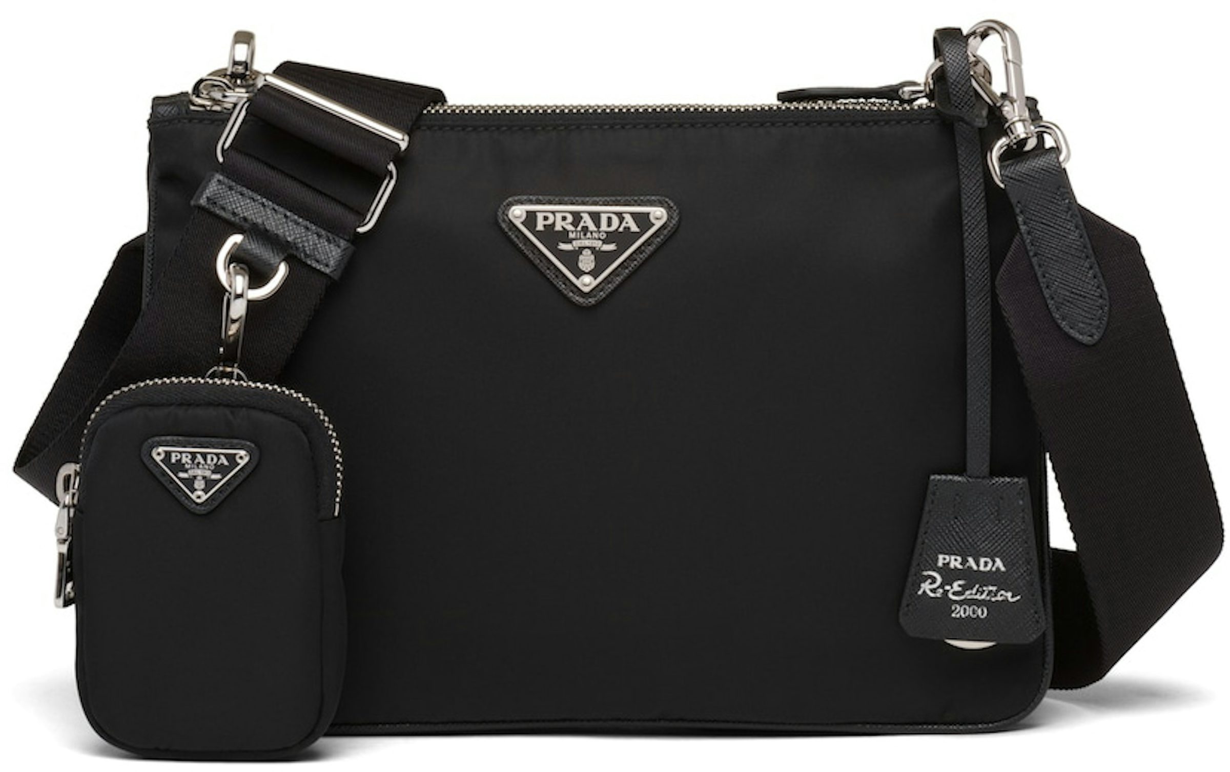 Prada Re-Edition 2000 Shoulder Bag Nylon Black in Nylon with