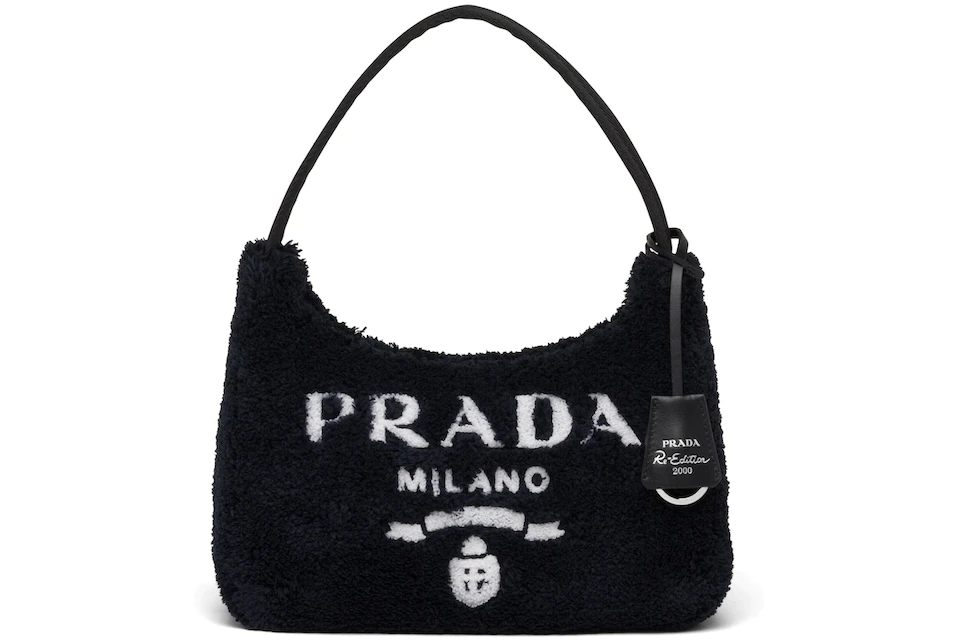 Prada Re-Edition 2000 Terry Mini Bag Black/White