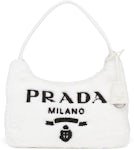 Prada Re-Edition 2000 Crystal Mini Bag White in SATIN/SYNTHETIC CRYSTALS  with SILVER-TONE - US