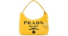 Prada Re-Edition 2000 Frottee Minitasche Gelb/Schwarz