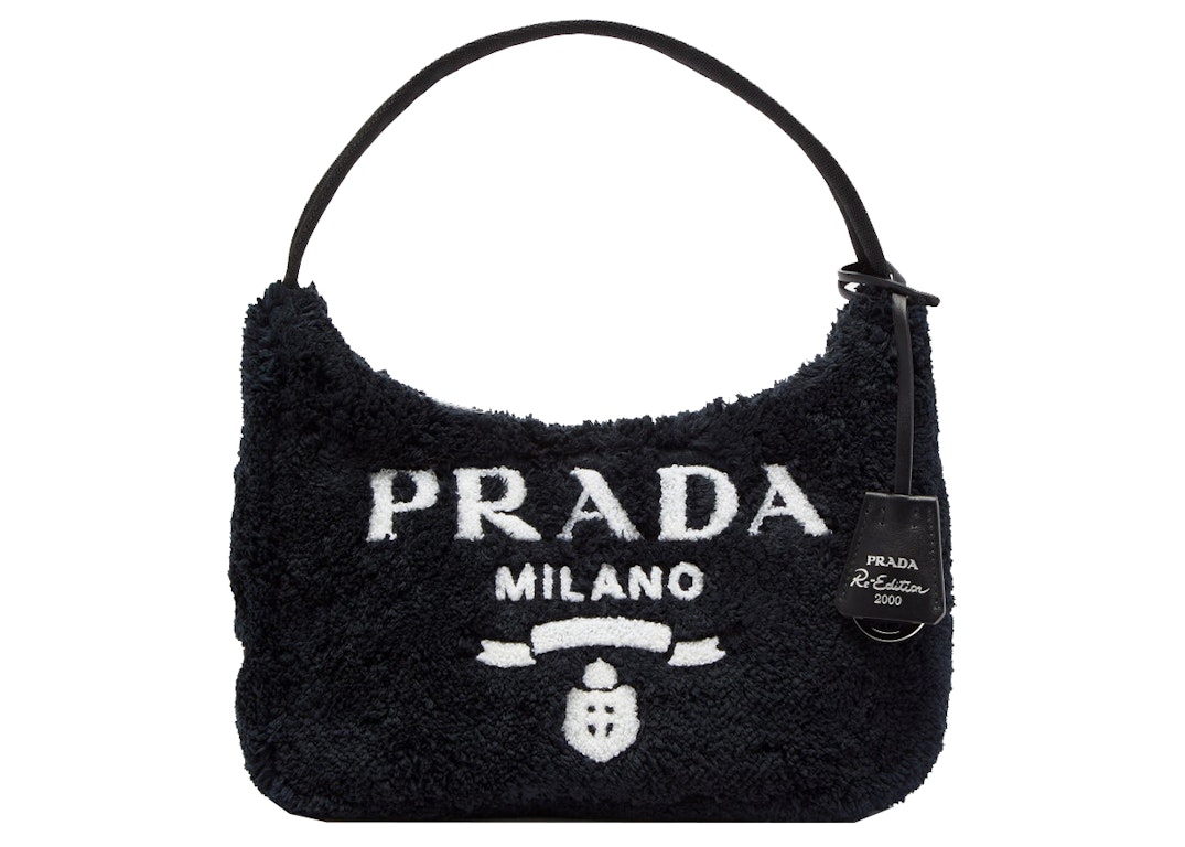 Pre-owned Prada Re-edition 2000 Terry Shoulder Bag Mini Black