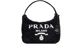 Prada Re-Edition 2000 Terry Shoulder Bag Mini Black