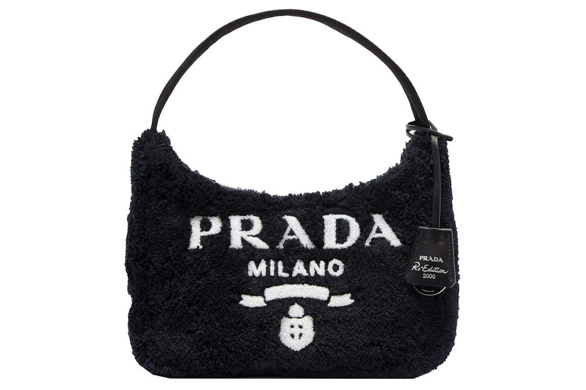 Pre-owned Prada Re-edition 2000 Terry Shoulder Bag Mini Black