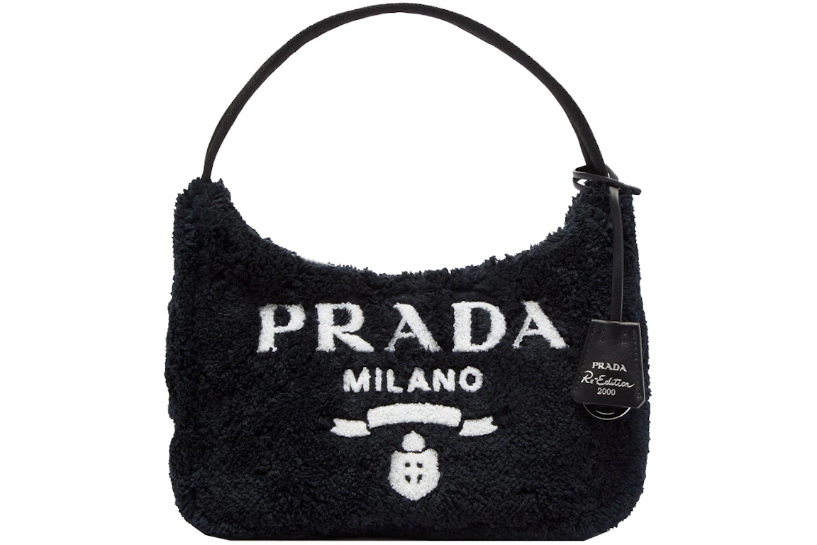 Prada Re-Edition 2000 Terry Shoulder Bag Mini Black